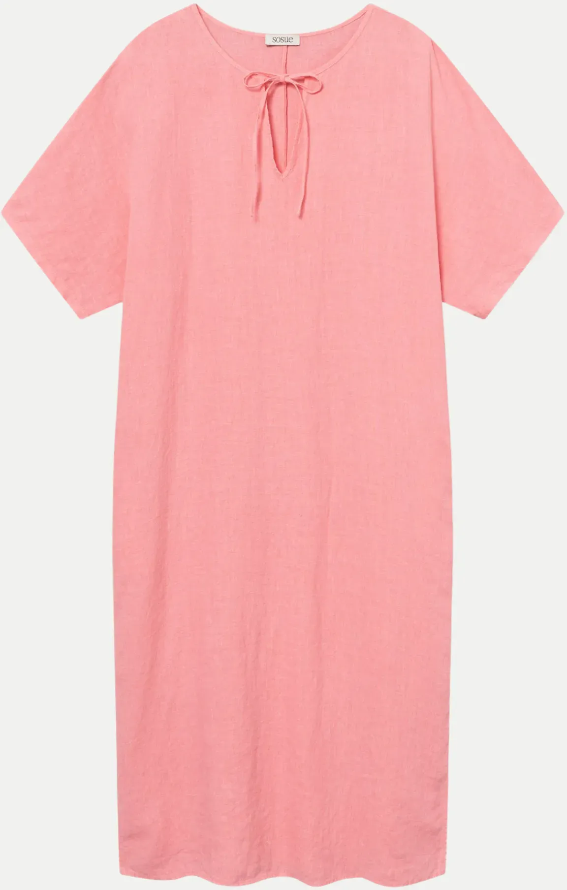 Maxikleid aus Leinen Rosa
