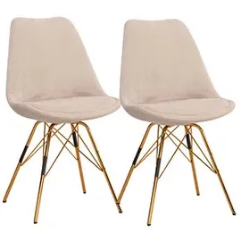 Wohnling Esszimmerstuhl WL7.141 beige Stoff, 1 St.