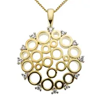 FIRETTI Kettenanhänger Schmuck Geschenk Gold 585 Weiß