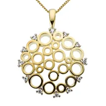 FIRETTI Kettenanhänger Schmuck Geschenk Gold 585 Weiß