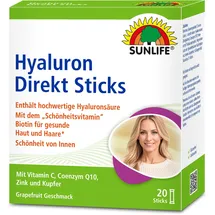 Sunlife Hyaluron Direkt Sticks mit Biotin Coenzym Q10 20 Sticks 40 g