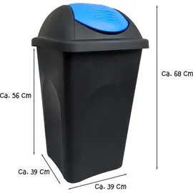 stefanplast Bascula Multipat, Schwarz/Blau, 60 l