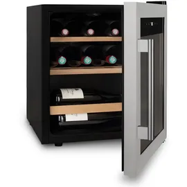 les petits champs Weinkühlschrank CAVC15 / 15 Flaschen / 4°C bis 18°C / Digitales Bedienfeld / Leise / 2 Holzböden und 1 Sperrholzboden
