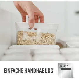 Emsa Optima rechteckig transparent weiß 1,6 l 2-teiliges Set