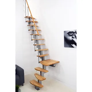 Minka Raumspartreppe Quatro Turn grau Geschosshöhe 38 - 298 cm