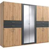 WIMEX Drehtürenschrank Taiga 270 x 210 x 58 cm Grau