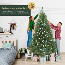 salcar Weihnachtsbaum 210 cm Tannenbaum Pvc Christbaum mit Holzständer