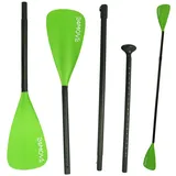 24move 24MOVE® Paddel Doppelpaddel 2 in 1 Teleskoppaddel Stechpaddel für SUP Stand Up Board Kajak, Aluminium 230cm, Grün