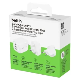 Belkin BoostCharge Pro 70W Ladeger. 2xUSB-C PD 1xUSB-A ws.WCH018hqWH