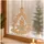 Hti-Living Dekohänger Holz 4er Set Adventskerze beige