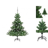 vidaXL Künstlicher Weihnachtsbaum Nordmann LED & Kugeln Grün 120 cm«