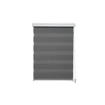 MYDECO Doppelrollo mit Blende 70 x 160 cm grau