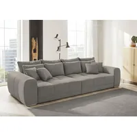 Big-Sofa JOCKENHÖFER GRUPPE "Moldau XXL, B: 306 cm", grau, B:306cm H:83cm T:134cm, Feinstruktur (100% Polyester) in Sitz, Rücken- und Zierkissen;Luxus-Microfaser Alca Top (100% Polyester), im Korpus, Sofas, Big-Sofa, Mega-Sofa, mit Federkern & 4 Zierkissen, Topseller