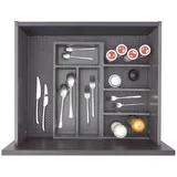 ninka Besteckeinsatz mit Trenner Basis-Set 1,2 Tiefe 450/500 mm Dunkelgrau