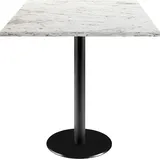 Tisch 70 x 70 cm – Modell Rom Calacata-Marmor - Weiß