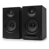 VULKKANO PRO4 Studio Monitore mit 4" Woofer, Bluetooth, Symmetrischem TRS-Eingang, RCA, Kopfhörerausgang, AUX, Optischem, EQ-Einstellungen, Lautsprecher für Monitor