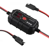URPIZY MPPT Solarladeregler 10A 12V mit LCD-Display, wasserdichter Solarladeregler für Lithium-, AGM-, Gel- und Deep-Cycle-Batterien, inkl. SAE-Anschluss und Erweiterungskabeln