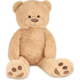 Brubaker XXL Teddybär 100 cm groß - Beige - Stofftier Plüschtier Kuscheltier