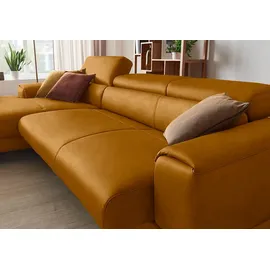 W.Schillig Eckcouch Mikrofaser 3-Sitzer Gelb