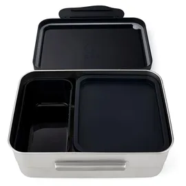 ergobag Brotdose Edelstahl Schwarz - Schwarz