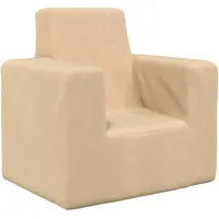 Helloshop26 - Kindersofa aus cremefarbenem Plüsch 02_0020437