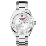 Swiss Alpine Military Herren Armbanduhr Automatic with Sapphire Crystal Selitta SW220 77090.2132 - Silber