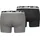 Puma Boxershorts "MEN MULTI LOGO BOXER 2P", Herren, Gr. M, grau (grau melange), Obermaterial: 95% Baumwolle, 5% Elasthan, meliert, eng, Unterhosen, Komfortbund