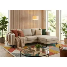 TRENDMANUFAKTUR Eckcouch Polyester 2-Sitzer Grau