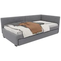 Odikalo Schlafsofa Daybett ausziehbaresTagesbett Rollbett Einzelbett(Ohne Matratze)90x200 grau