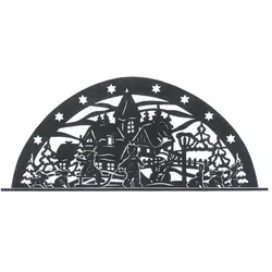 Schwibbogen Vorlage 115 Winterlandschaft, Breite 68cm