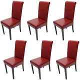 MCW Esszimmerstuhl Lecce II Leder rot 6er Set