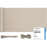 salcar Balkonverkleidung 120 x 500 cm Taupe Polyester