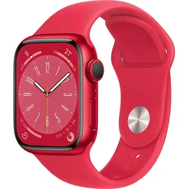 Apple Watch Series 8 GPS + Cellular 41 mm Aluminiumgehäuse (product)red, Sportarmband (product)red