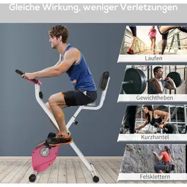 Homcom Fahrradtrainer mit Magnetwiderstand rosa/weiß