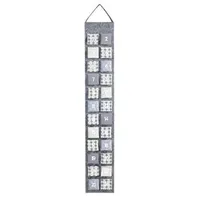 Heitmann-Deco Adventskalender 91562, Filz XXL, zum Befüllen, zum Aufhängen, 23 x 134 cm, grau