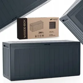 Prosperplast Auflagenbox Woodebox 280 Liter anthrazit