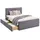 Homestyle4u Bettkasten Bett Schublade 2er Set Bettauszug mit Rollen Grau 1916