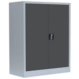 LÜLLMANN Stahlschrank 530318 anthrazit, lichtgrau 80,0 x 38,3 x 100,0 cm, aufgebaut