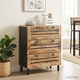 vidaXL Stauraumschränke 60 x 33 x 75 cm Massivholz Mango Natur