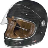 Carbon Jethelm Integralhelm Motorradhelm Chopper Café Racer Sonnenvisier Bobber, Farbe:RT-825 Carbon, Größe:XS (53-54)