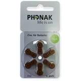 Phonak Hörgerätebatterien 312 - braun PR41 - (6er Pack / 1x 6er Blister)