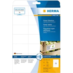 HERMA Special Power Labels - Papier - matt - extrem stark haftend - weiß - 42.3