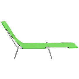 vidaXL Sonnenliege 182 x 55 x 24 cm grün klappbar 2 St.