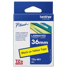 Brother TZe 661 - Laminiertes Band - Schwarz auf Gelb - Rolle (3,6 cm x 8 m) - 1 Rolle(n) - für P-Touch PT-3600, PT-550,