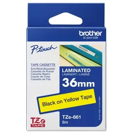 Brother TZe 661 - Laminiertes Band - Schwarz auf Gelb - Rolle (3,6 cm x 8 m) - 1 Rolle(n) - für P-Touch PT-3600, PT-550,