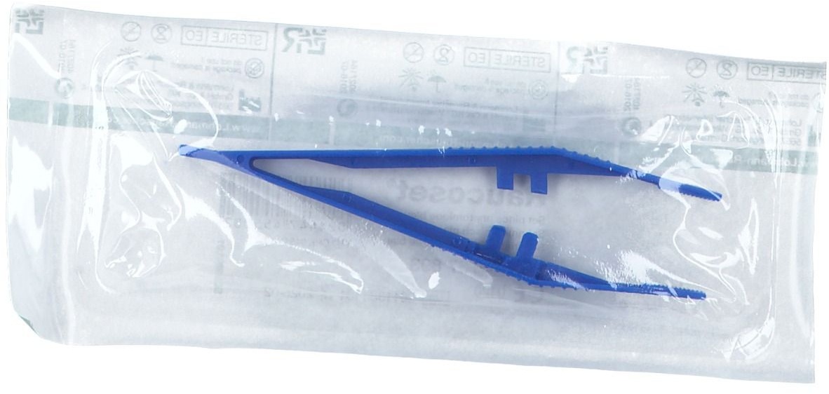 Raucoset® Pince Anatomique Stérile bleue 1 pc(s) Pinces