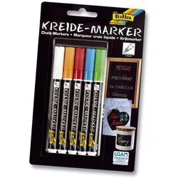 Kreide Marker 5er Stifte Set 1-2mm Strichstärke