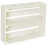 CHICCIE Holzkiste 50 x 40 x 15 cm 4-tlg. weiß