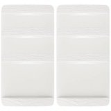 Villeroy & Boch Manufacture Rock blanc 6er Set Speiseteller weiß 28cm Porzellan - Weiß