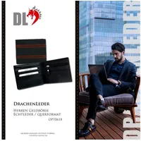 Drachenleder Herren 12,5x10x2,5cm OPT061B - dunkelblau
